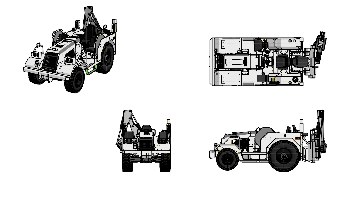 KM200 backhoe